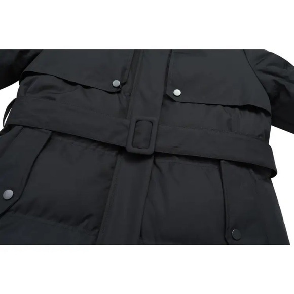 New NWT Waterproof Down Thickened Long Winter Coat Warm Puffer Belted Windproof - Picture 8 of 16